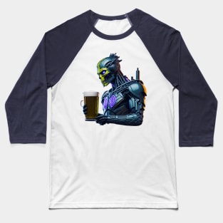 Cyborg with a beer mug Baseball T-Shirt